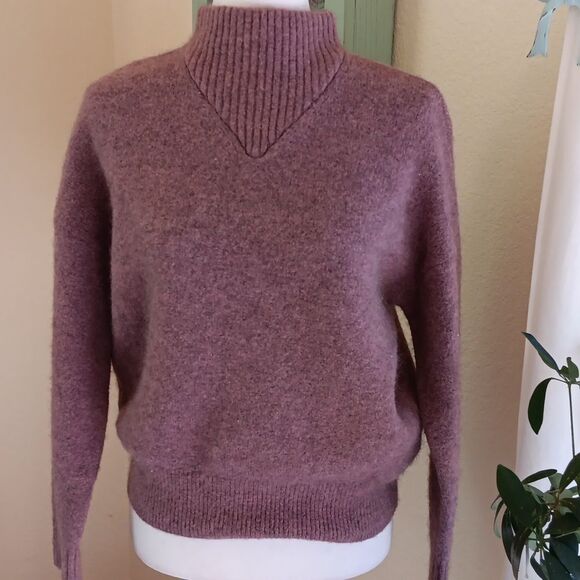 Madewell Dillon Mockneck Pullover Sweater. Cozycore. Outdoor.  Light Academia - Picture 3 of 13